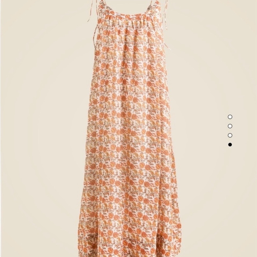 J. Crew Floral Maxi Dress in Orange and White